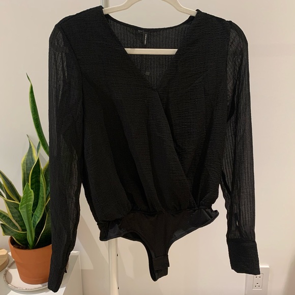 Vero Moda black blouse bodysuit - Picture 1 of 5